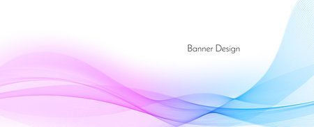 Abstract decorative wave banner modern design vector background vectorのイラスト素材