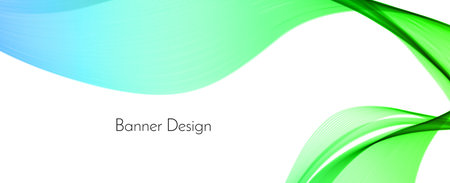 Abstract modern green wave banner vector background vectorのイラスト素材