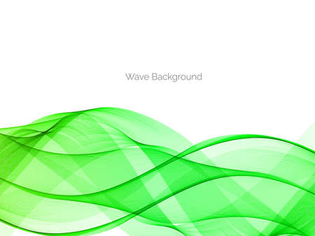 Abstract smooth stylish elegant green wave background vectorのイラスト素材