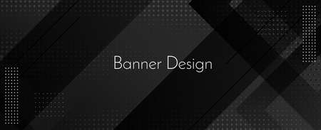 Dark geometric black abstract background elegent design pattern vectorのイラスト素材