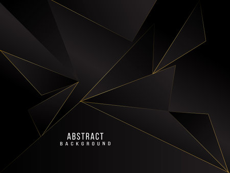 Abstract geometric dynamic modern shape with gold lines background pattern vectorのイラスト素材