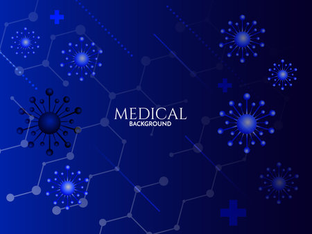 Blue healthcare and medical science background Free Vectorのイラスト素材