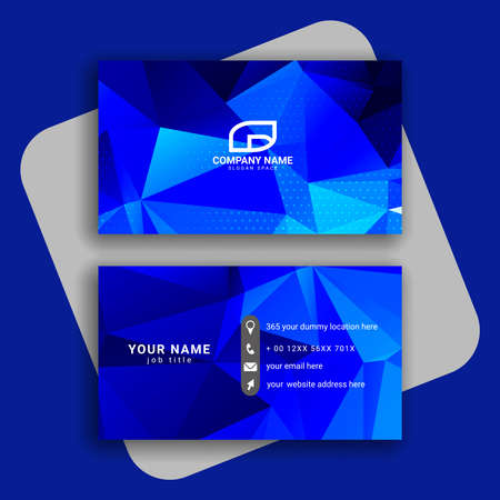 colorful modern business card design vectorのイラスト素材