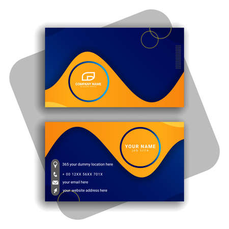 colorful modern business card design vectorのイラスト素材