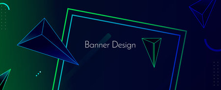 Abstract elegant geometric decorative design banner background vector