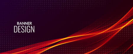 Dark abstract background with flowing colorful wave banner background pattern vectorのイラスト素材