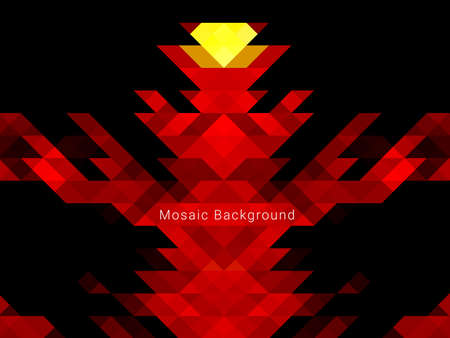 Abstract geometric red mosaic modern elegant background vectorのイラスト素材