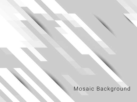 Abstract grey and white geometric stylish mosaic modern background design vectorのイラスト素材