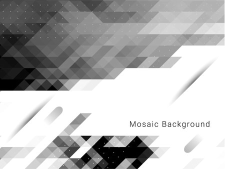 Dark geometric black abstract background mosaic elegent design pattern vectorのイラスト素材
