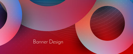 Abstract red elegant geometric decorative colorful design banner background vector