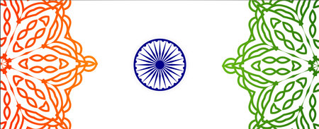 Abstract tricolor indian flag background illustration vectorのイラスト素材