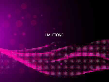 Abstract purple halftone in dark background pattern vectorのイラスト素材
