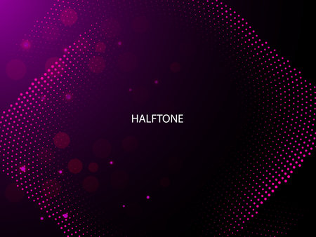 Abstract purple halftone in dark background pattern vectorのイラスト素材