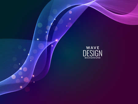 Modern blue flowing stylish wave background illustration pattern vectorのイラスト素材
