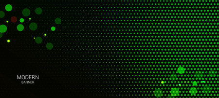 Abstract modern color gradient halftone pattern banner background vectorのイラスト素材