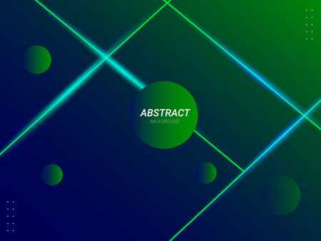 Abstract geometric green gradient lines illustration banner pattern background vectorのイラスト素材