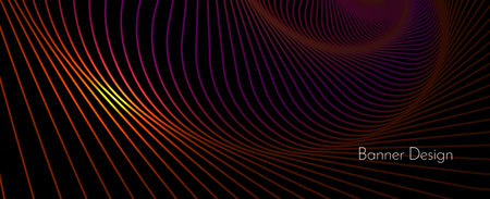 Abstract geometric gradient lines illustration banner pattern background vectorのイラスト素材