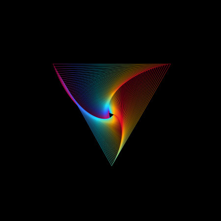 Abstract geometric colorful gradient symbolic icon pattern vector