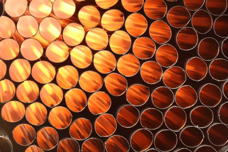 Abstract background of black drinking straws.の写真素材