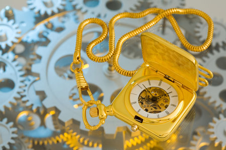 Antique pocket watch and pinions.
