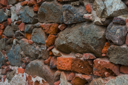 Old stones and bricks wallの写真素材