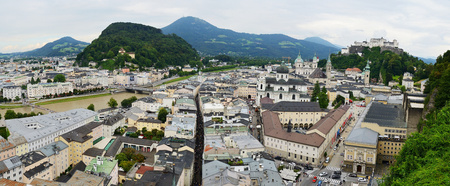 Salzburg, Austria 6 of August, 2016, Editorial photo of panorama of Salzburg の写真素材