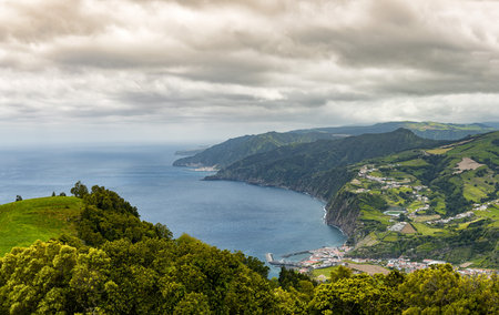 Beach landscape view on a sunny dayの写真素材