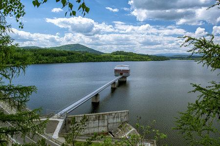 Panorama of Slezska harta house in summer, sunny dayの写真素材