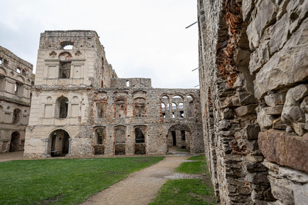 Ruins of the medieval castle of Krzyztopor, Polandの写真素材