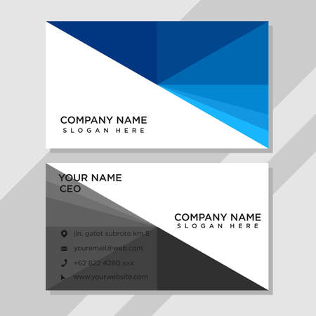 blue and gray line abstract corporate concept business cardのイラスト素材