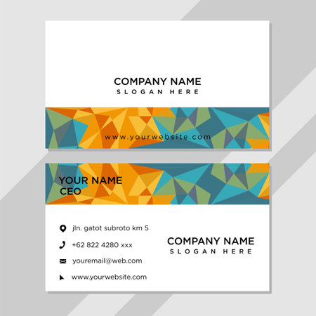 full color stone concept business cardのイラスト素材