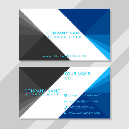 blue and gray arrow line concept corporate business cardのイラスト素材