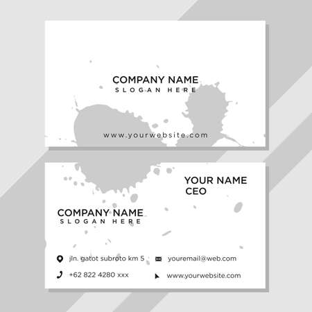 gray color blotch concept business cardのイラスト素材