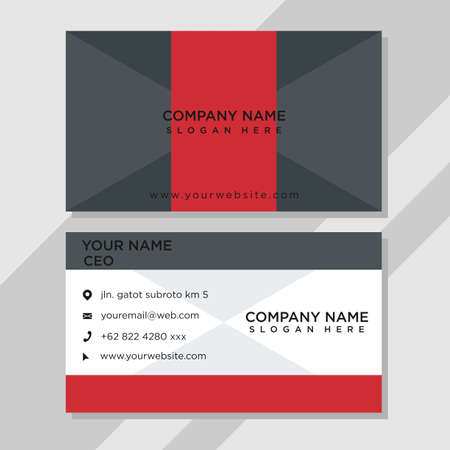 red and gray line concept business cardのイラスト素材