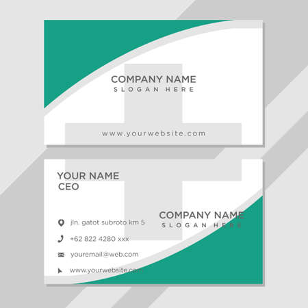 light blue medical concept business cardのイラスト素材