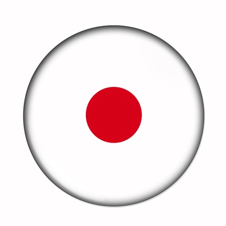 Circular,  buttonised flag of Japanの写真素材