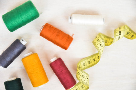 threads on a white background