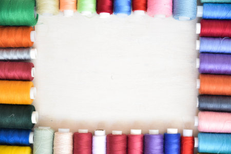 threads on a white background