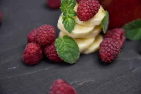 Raspberry smoothies, art soft focus