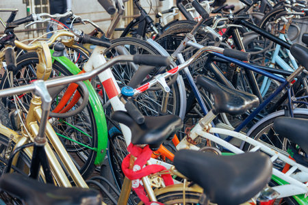 A lot of bicycles in Amsterdam, Netherlands.