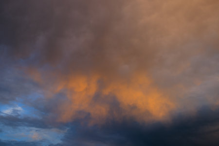 Twilight sky and cloud at sunset.の写真素材