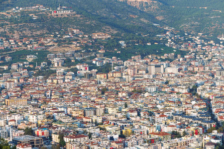 Panoramic view of Alanya, Turkey.の写真素材