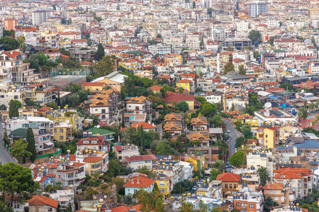 Alanya neighborhoods in greenery, Turkey.の写真素材