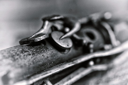 Photography of an old clarinet using macro technique