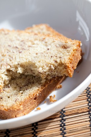 Delicious freshly baked banana bread の写真素材