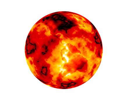 The Earth after global warming.の写真素材