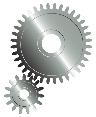 Gear set on the white background.のイラスト素材