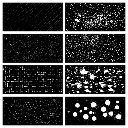 Various samples of scratches and blobs. (Can be used in grunge illustrations).のイラスト素材