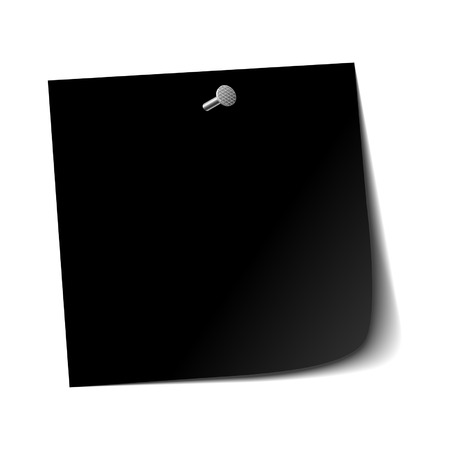 Nailed black list of paper.のイラスト素材