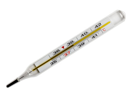 Medical thermometer isolated on the white background.